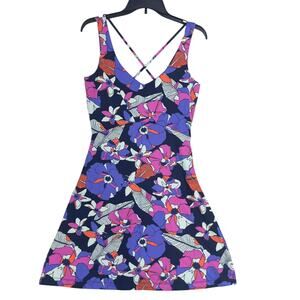 Title Nine Active Dress Womens S Tummy Control Buttah Floral Pockets Colorful